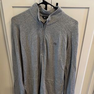 Mizuno Men's Light Gray Zip-Up Sweater